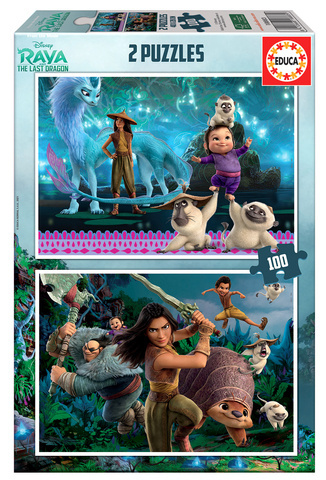 Puzzle 2 x 100 el. Raya i ostatni smok