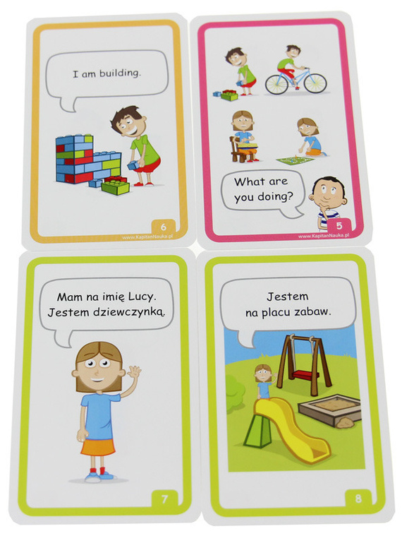 Karty edukacyjne - Język angielski. Pierwsze zdania i zwroty