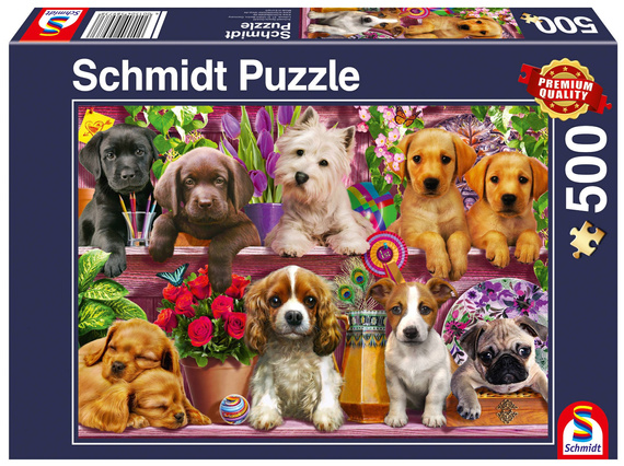 PQ Puzzle 500 el. Psy na półce