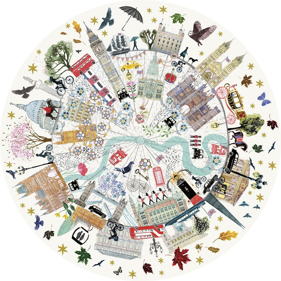 Puzzle 500 el. Londyńskie budynki (okrągłe)