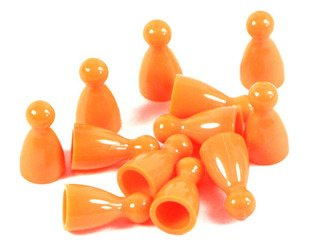 Pionki do gry z główką - pomarańczowe - pakiet 100 szt.
