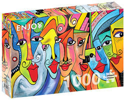 Puzzle 1000 el. Kolorowe twarze