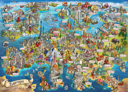 Puzzle 1000 el. Odkrywanie Europy