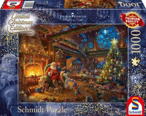 PQ Puzzle 1000 el. THOMAS KINKADE Święty Mikołaj i jego elfy
