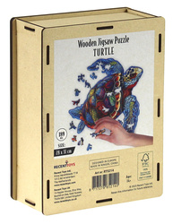 Puzzle drewniane / kolorowe 189 el. - Żółw