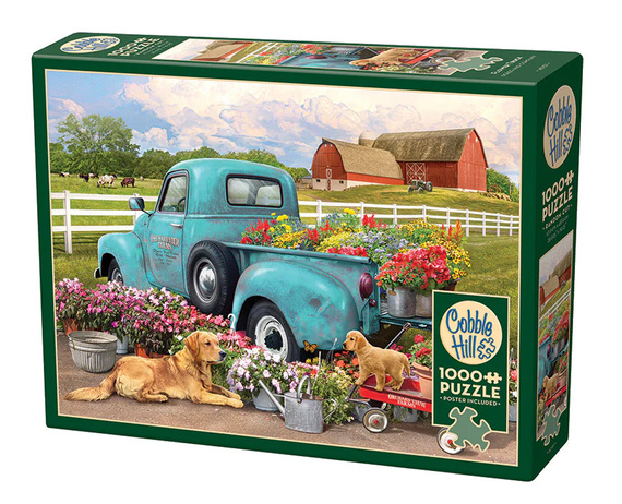 Puzzle 1000 el. Ciężarówka z kwiatami