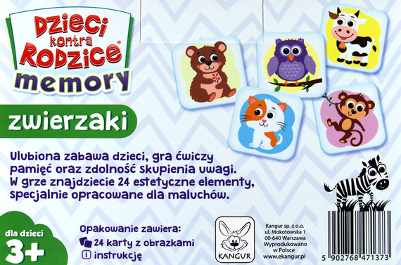 Dzieci kontra Rodzice - Memory zwierzaki