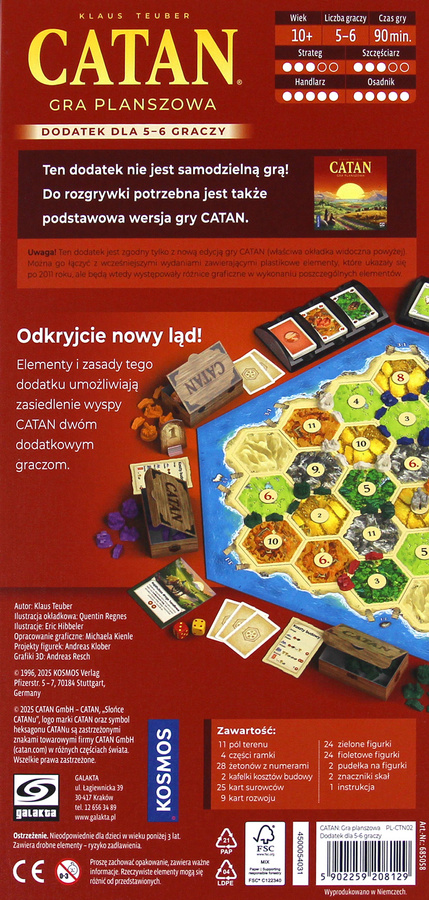Catan: dodatek dla 5/6 graczy (edycja 2025)