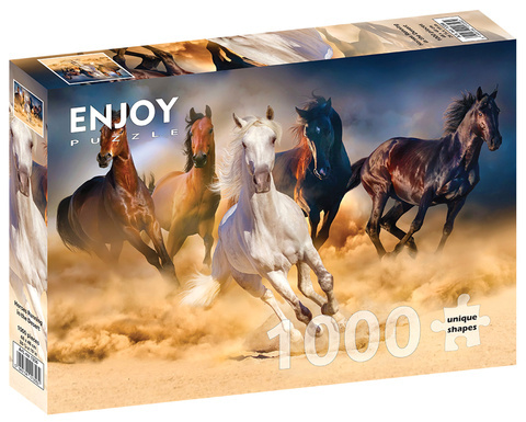 Puzzle 1000 el. Dzikie konie na pustyni