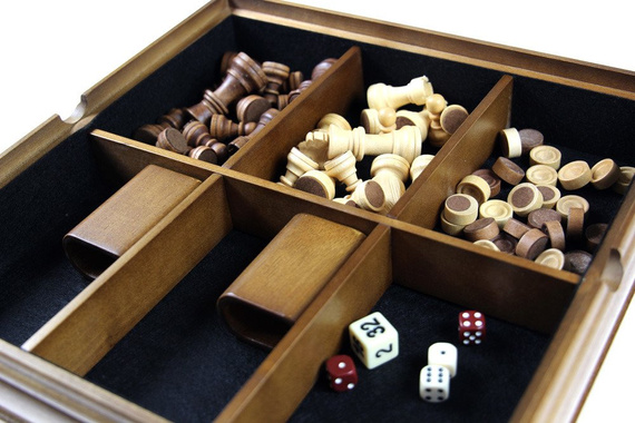 Szachy / Warcaby / Backgammon Deluxe (1602)