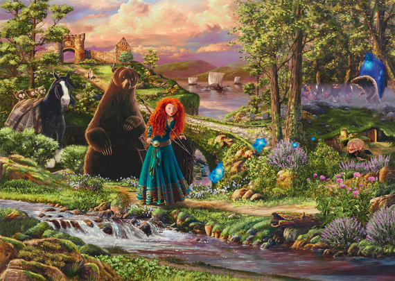 PQ Puzzle 1000 el. THOMAS KINKADE Merida Waleczna (Disney) OUTLET