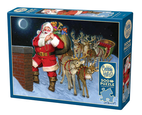 Puzzle 500 el. Przez komin... pod choinkę