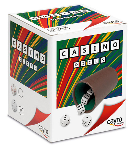Zestaw do gry Casino: plastikowy kubek + kości oczkowe (073/1)