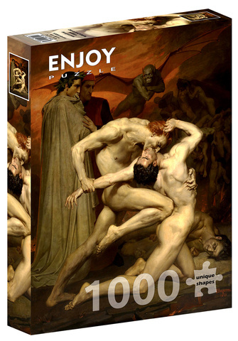 Puzzle 1000 el. Dante i Wergiliusz w piekle, William-Adolphe Bouguereau