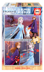 Puzzle 2 x 25 el. Kraina Lodu II (drewniane)