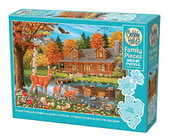 Puzzle 350 el. Dom nad stawem