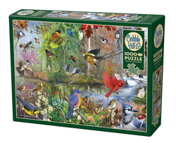 Puzzle 1000 el. Ptaki na każdą porę roku