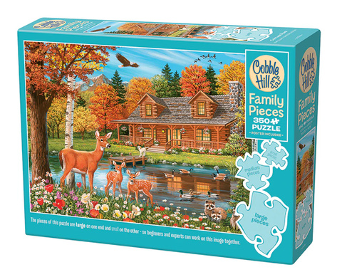 Puzzle 350 el. Dom nad stawem