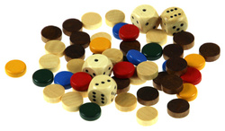 Szachy / Warcaby / Backgammon / Gęś / Chińczyk Deluxe (1615)