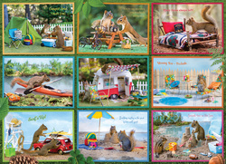Puzzle 1000 el. Wiewiórki na wakacjach