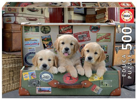 Puzzle 500 el. Szczenięta ruszają w podróż