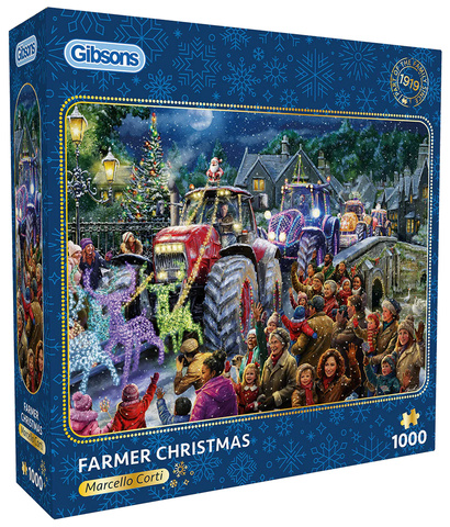 Puzzle 1000 el. Boże Narodzenie na wsi