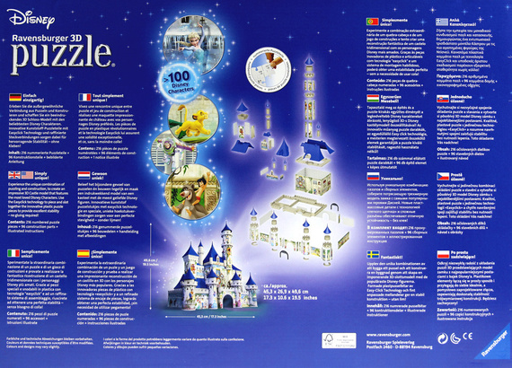 Puzzle 3D - Zamek Disney'a