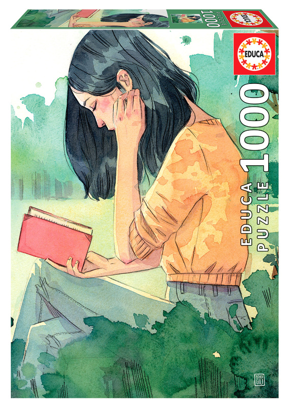 Puzzle 1000 el. Wielbicielka książek, Esther Gili