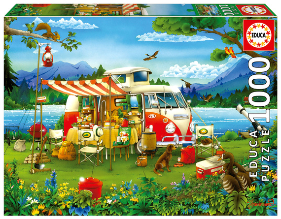 Puzzle 1000 el. Wakacje z kamperem