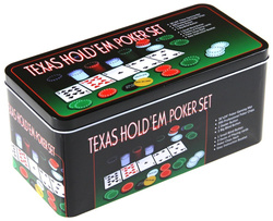 Zestaw pokerowy Texas Hold'em w puszce (HG)