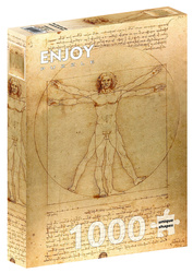 Puzzle 1000 el. Człowiek witruwiański, Leonardo da Vinci