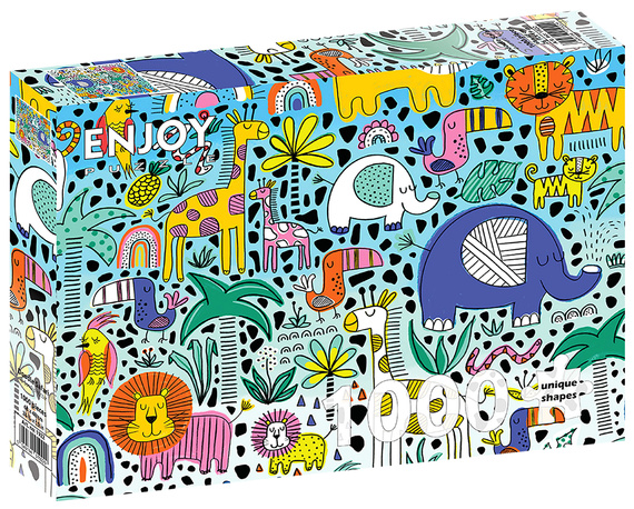 Puzzle 1000 el. Kolorowe safari
