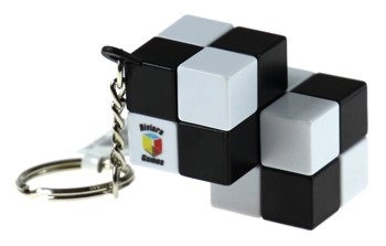 Brelok do kluczy z podwójną czarno-białą kostką 2x2x2 (standard)