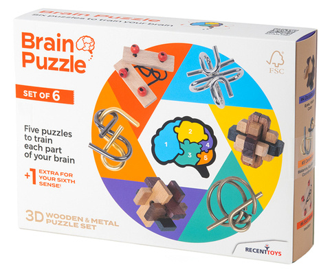 Brain Puzzle (zestaw 6 łamigłówek)