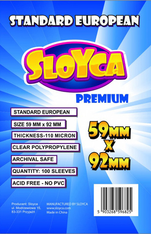 Koszulki na karty - Standard European Premium (59x92 mm) - 100 szt.