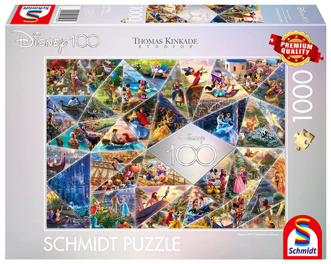 PQ Puzzle 1000 el. THOMAS KINKADE 100 lat Disneya - Jubileuszowa mozaika (Disney)
