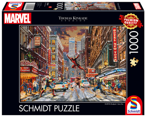 PQ Puzzle 1000 el. THOMAS KINKADE Deadpool (Marvel)