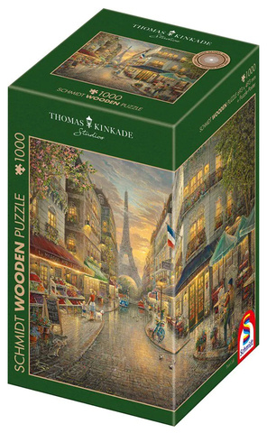 PQ Puzzle 1000 el. THOMAS KINKADE Malowniczy Paryż (drewniane)