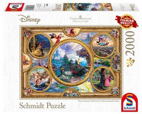 PQ Puzzle 2000 el. THOMAS KINKADE Bohaterowie bajek Disneya (Disney) OUTLET