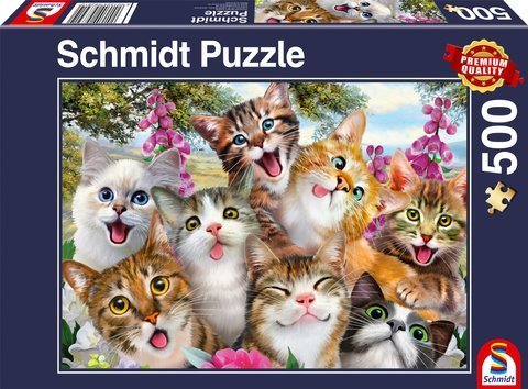 PQ Puzzle 500 el. Koty robią selfie