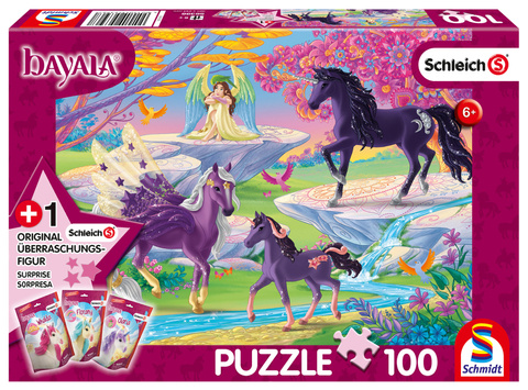 Puzzle 100 el. SCHLEICH / BAYALA Rodzina jednorożców + figurka