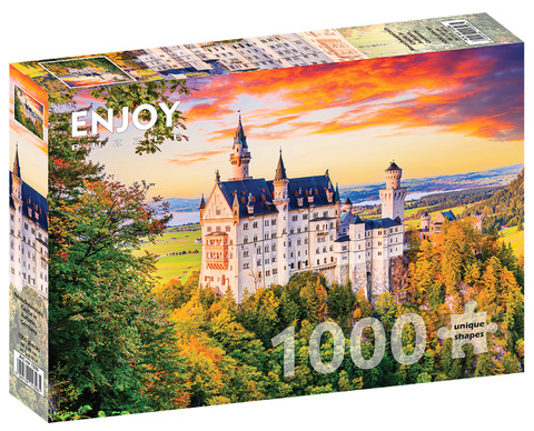 Puzzle 1000 el. Jesień w zamku Neuschwanstein / Niemcy