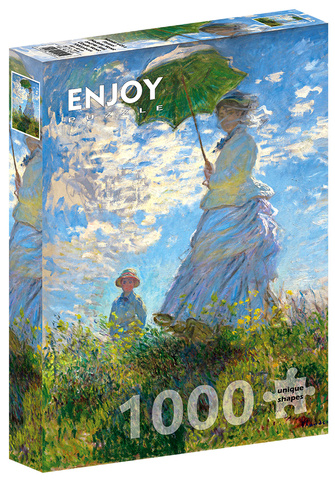 Puzzle 1000 el. Kobieta z parasolem, Claude Monet