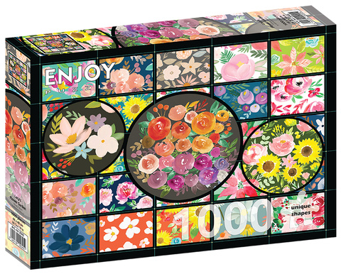 Puzzle 1000 el. Kolorowe kwiaty