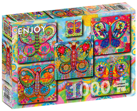Puzzle 1000 el. Kolorowe motyle