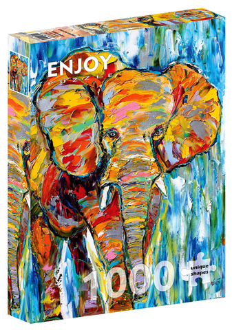Puzzle 1000 el. Kolorowy słoń