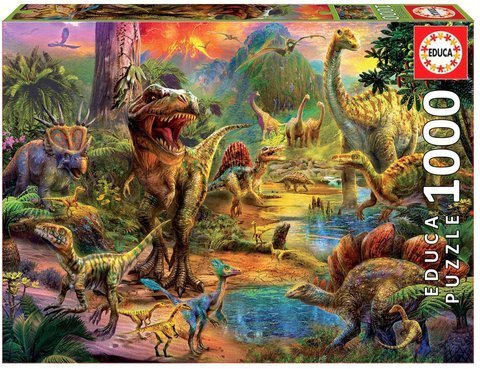 Puzzle 1000 el. Kraina dinozaurów