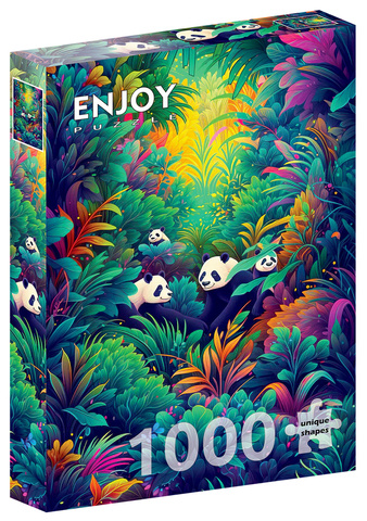 Puzzle 1000 el. Pandy wielkie w dżungli