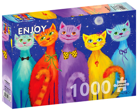 Puzzle 1000 el. Uśmiechnięte koty