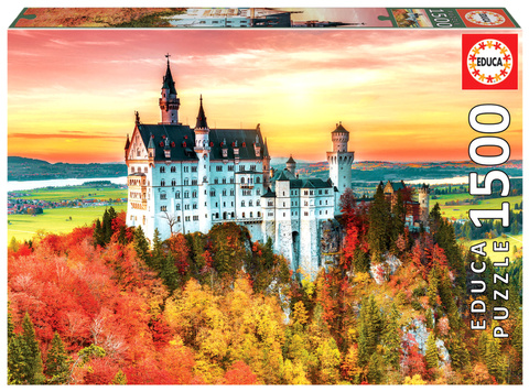 Puzzle 1500 el. Jesień w Neuschwanstein / Niemcy OUTLET